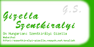 gizella szentkiralyi business card