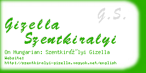 gizella szentkiralyi business card